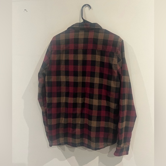 Dickies burgundy and brown flannel plaid jacket - Picture 5 of 6